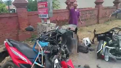 Lakalantas di Desa Ciwaringin Kabupaten Cirebon melibatkan dua motor. 1 orang tewas di tempat.-Tangkapan Layar Video-Ist