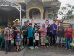 Sambagi Warga Jalan Jawa Medan Helvetia Caleg DPRD Partai Gerindra Sumut (Inggrid & Dona Stefan ) Adakan Giat Sosial
